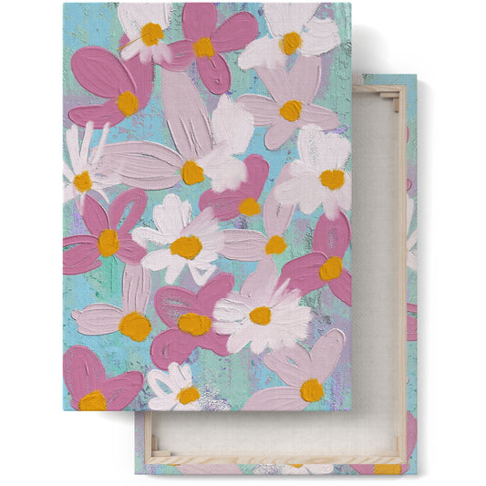 Pastel Feminine Floral Nursery Canvas Print