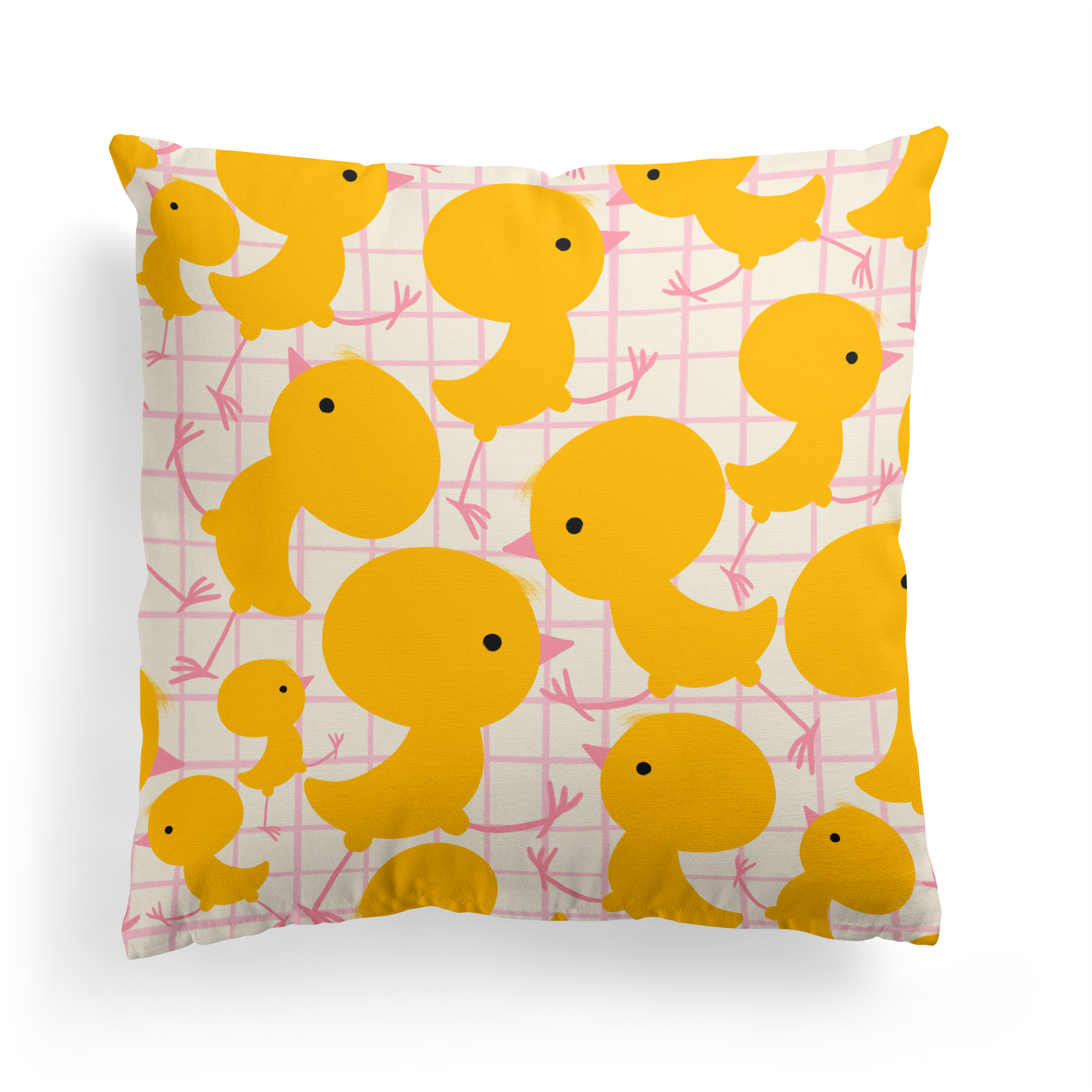 Cute Little Chicken Pattern Throw Pillow