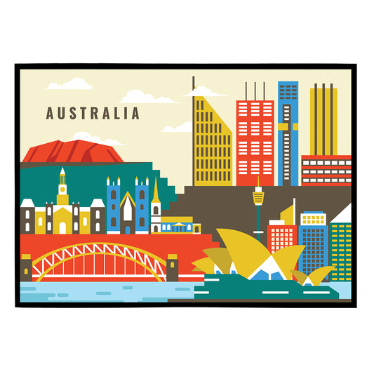 Australia Vintage Colorful Poster