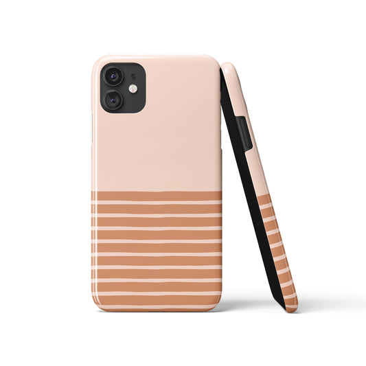 Beige Bronze Minimalist Art iPhone Case