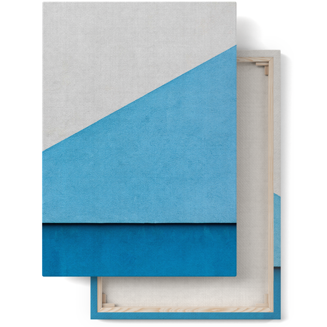 Blue Bauhaus Minimalist Photography Canvas Print