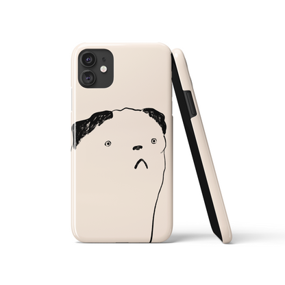 Cute Pug Dog Minimalist Line Art iPhone Case