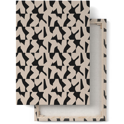 Black&Beige Modern Abstract Canvas Print