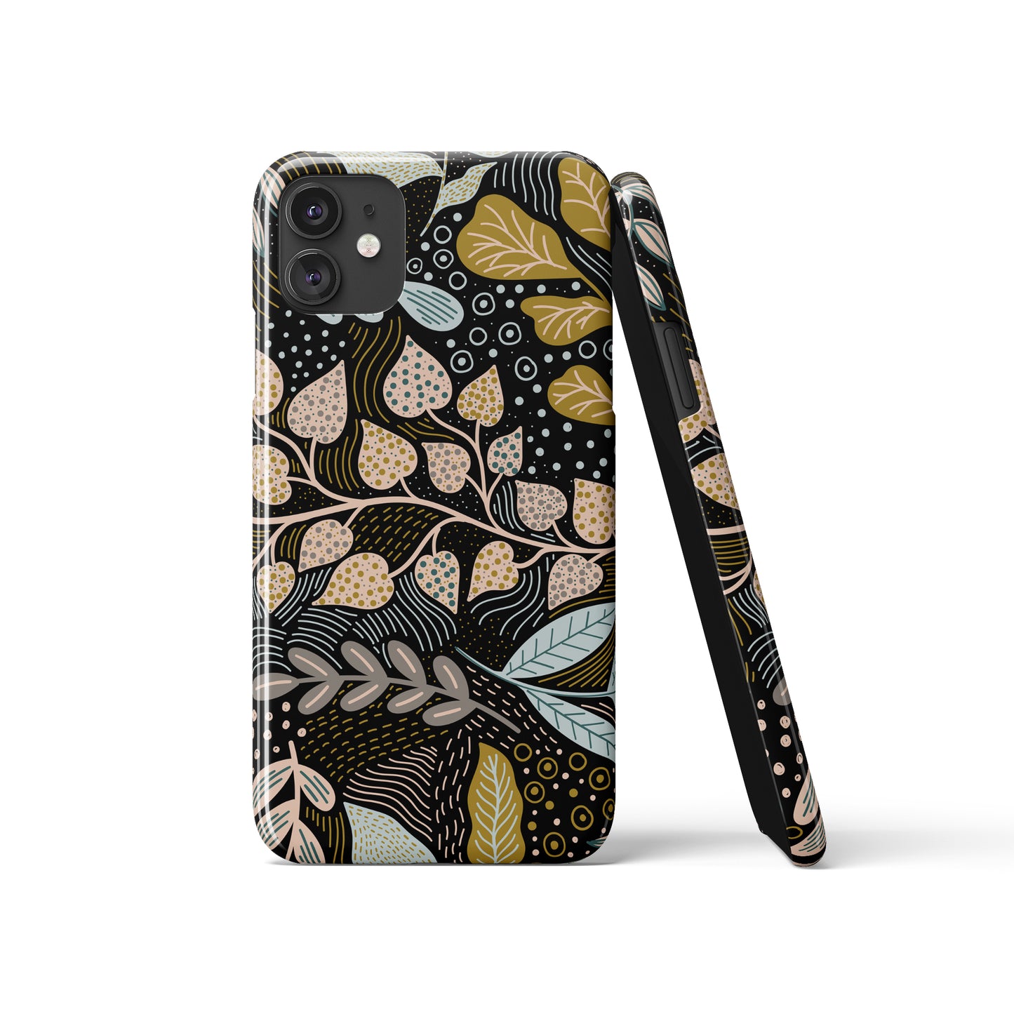 Black Floral iPhone Case