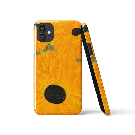 Painted Yellow Sunflower iPhone Case