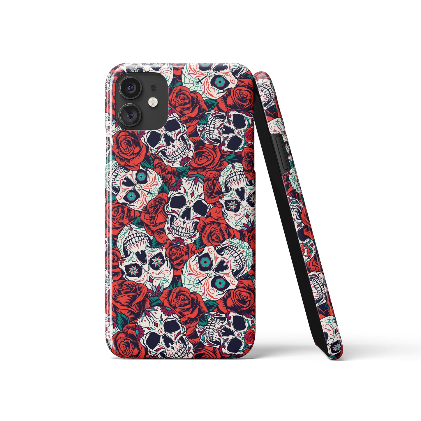 Skull Tattoo Rockabilly Pattern iPhone Case