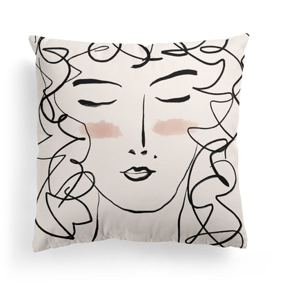 Diane Woman Portrait Throw Pillow