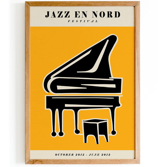 Yellow Piano Jazz En Nord Poster