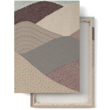 Beige Farmlands Canvas Print