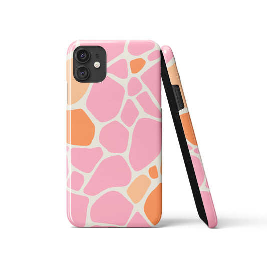 Mid Century Modern Pink Orange iPhone Case