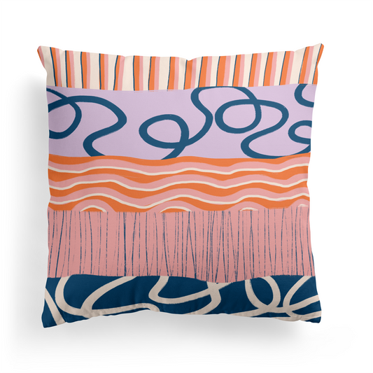 Mid Century Modern Abstract Art Throw Pillow