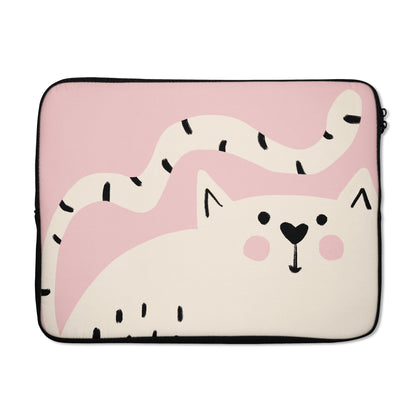 Cute Pink Cat - Laptop Sleeve