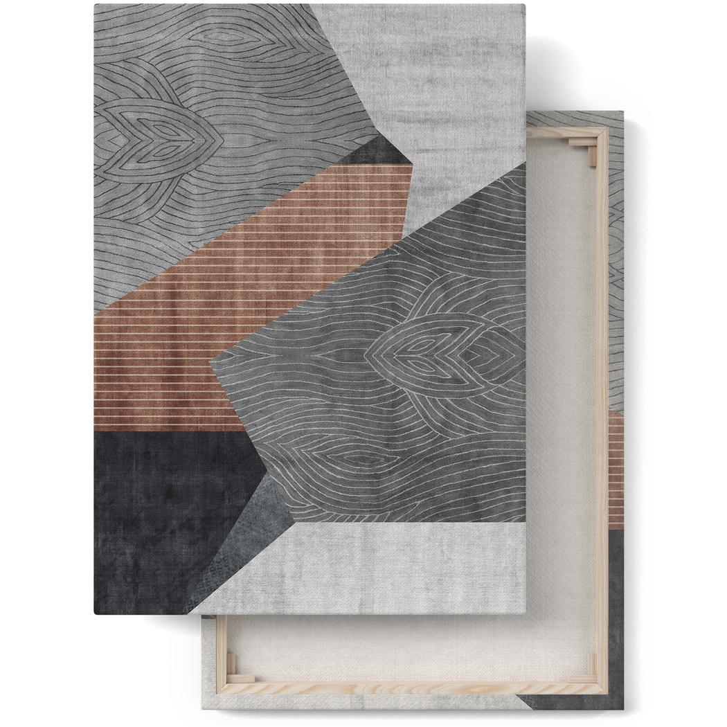Modern Geometric Painted Abstract Canvas Print