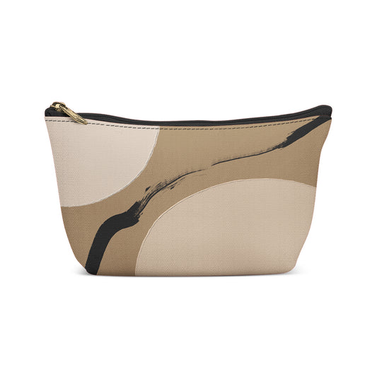 Beige Minimalist Art Make-up Bag