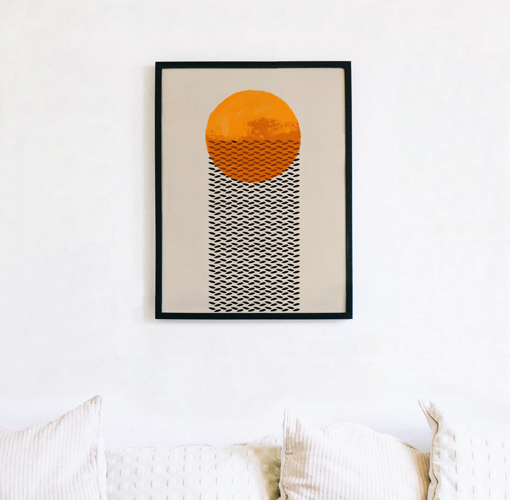 Mid Century Sun Print - Shop posters, Art prints, Laptop Sleeves, Phone case and more Online!