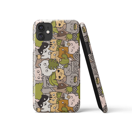 Funny Cats in the Garden iPhone Case