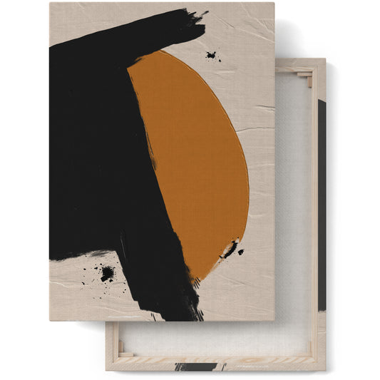 Burnt Orange Modern Abstract Canvas Print