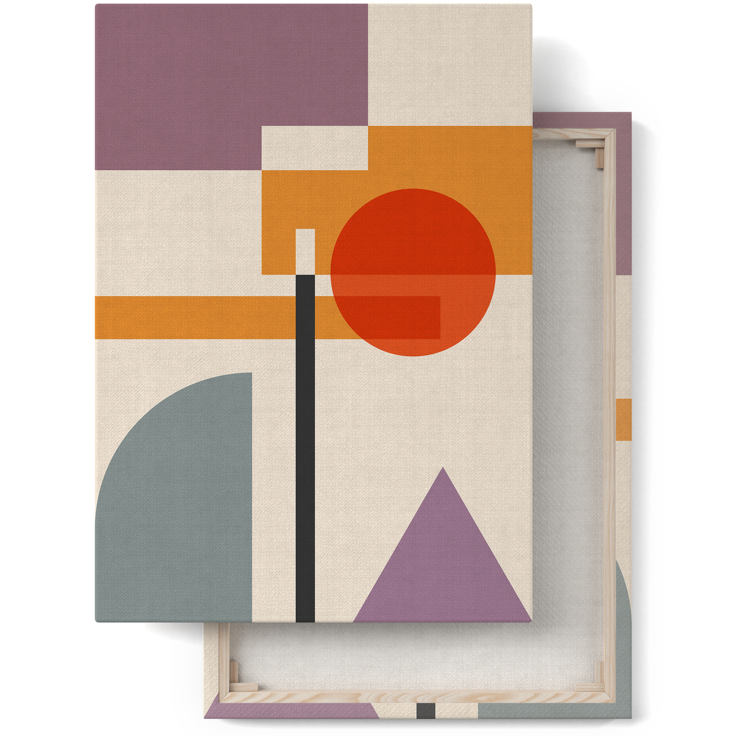 Modern Bauhaus Geometric Canvas Print