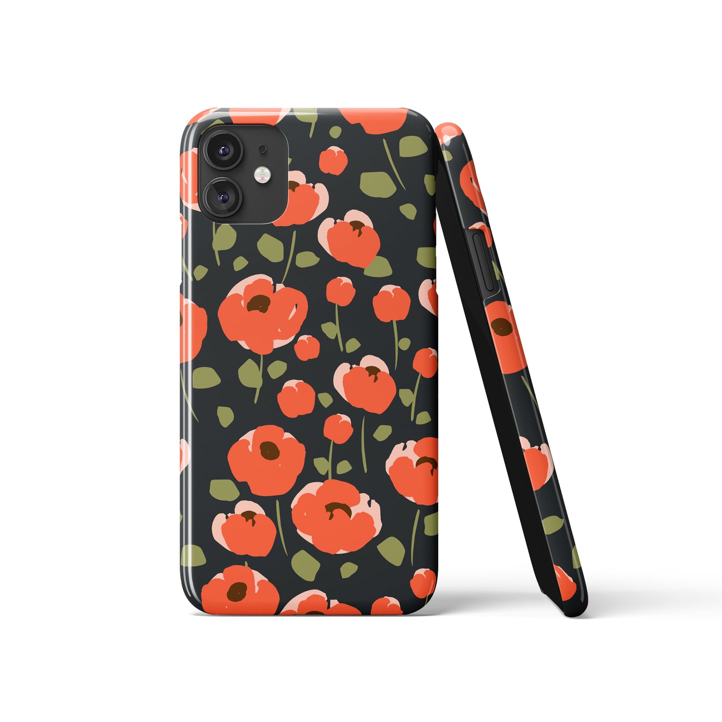 Red Poppies Floral Pattern iPhone Case