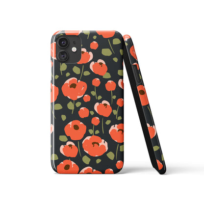 Red Poppies Floral Pattern iPhone Case