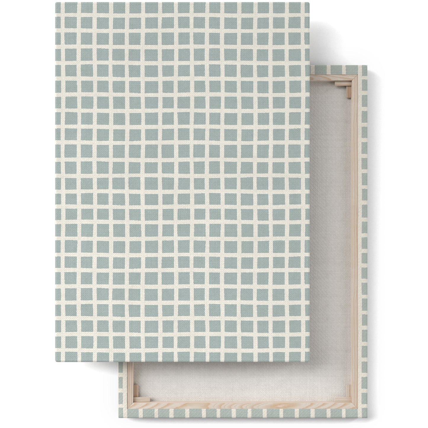 Retro Checkered Pattern Canvas Print