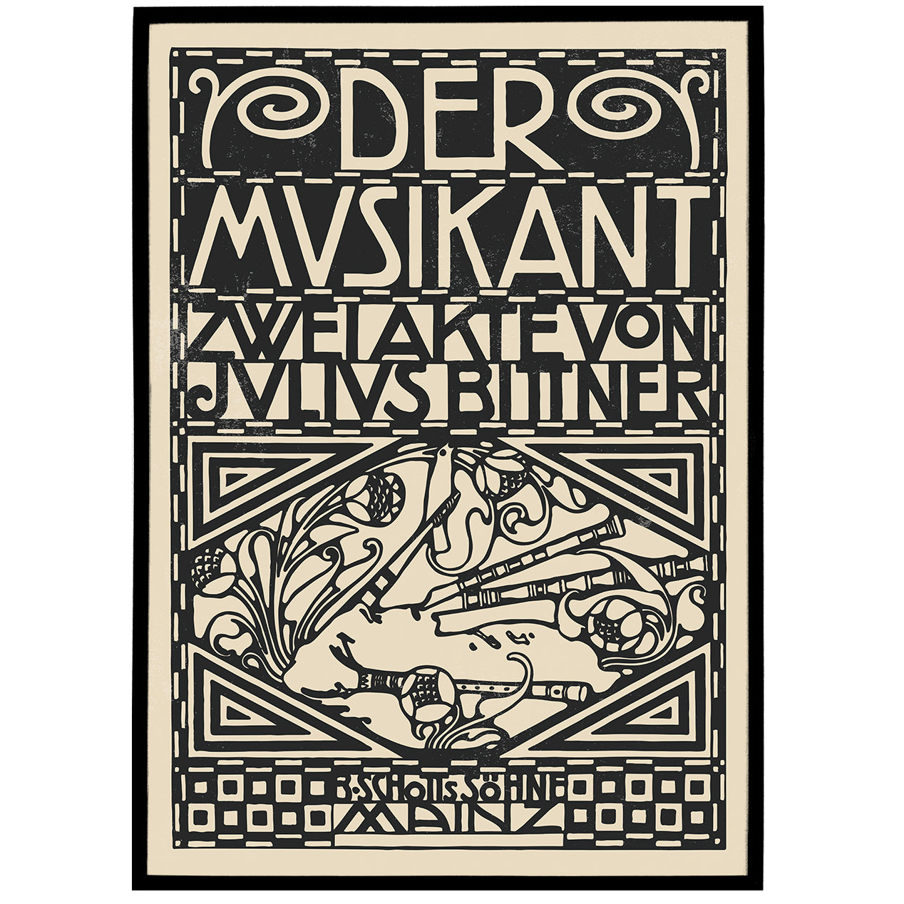 Der Musikant, K. Moser Poster