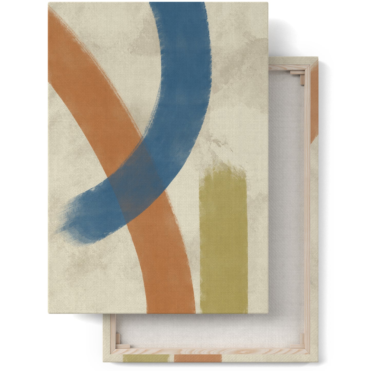 Painted Mid Century Modern Abstract Canvas Print