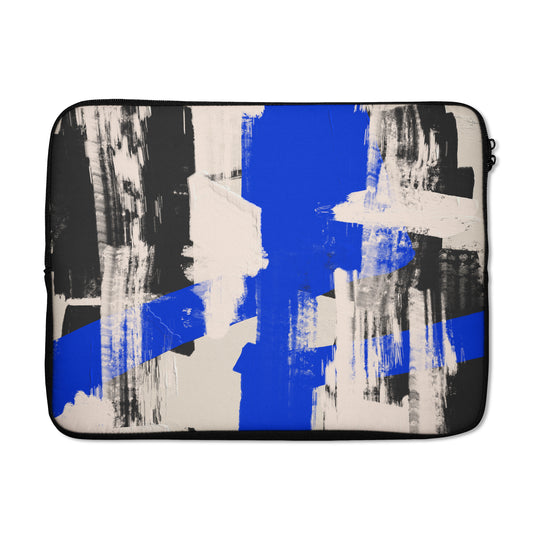 Abstract Blue Brushstrokes - Laptop Sleeve