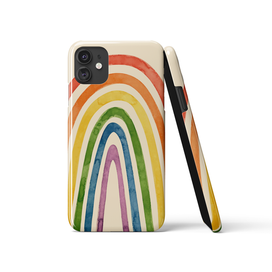 Painted Retro Rainbow iPhone Case