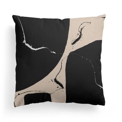 Modern Black Blocks Throw Pillow