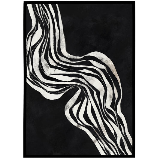Dark Abstract Wave Poster