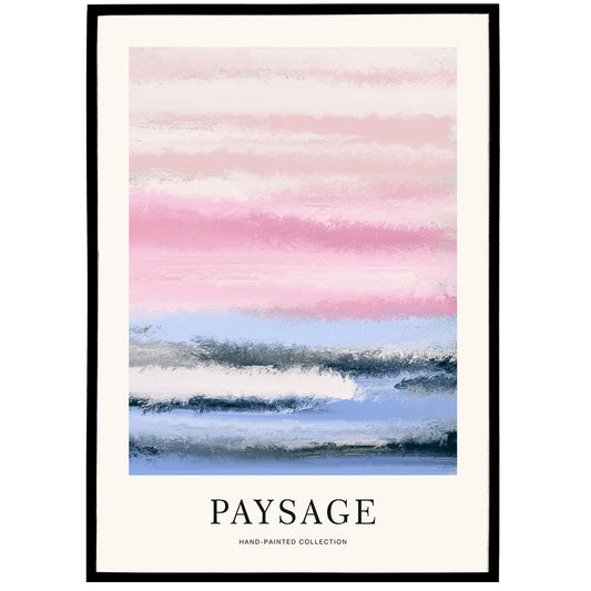 Pink Paysage Painted Poster