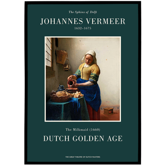 Johannes Vermeer, Dutch Golden Age Poster