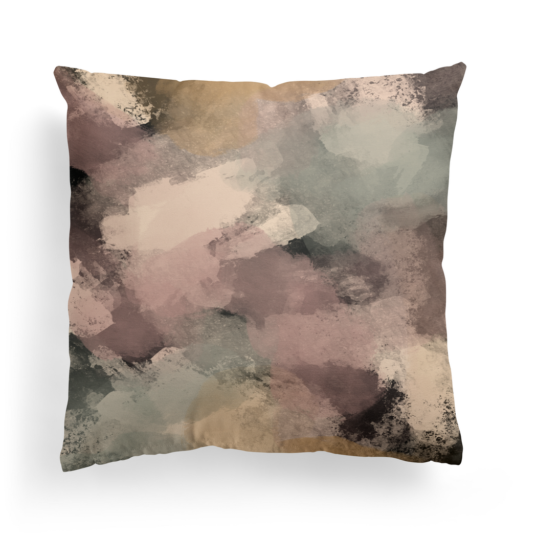 Painted Artistic Eclectic Throw Pillow