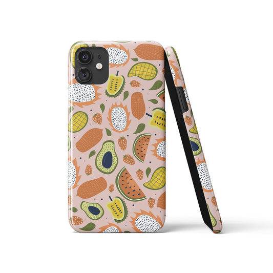 Vegan Fruits Colorful iPhone Case