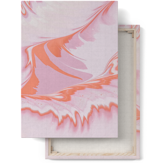 Pink Liquid Abstract Photography Canvas Print