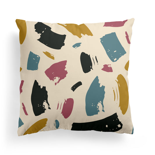 Throw Pillow with Abstract Art