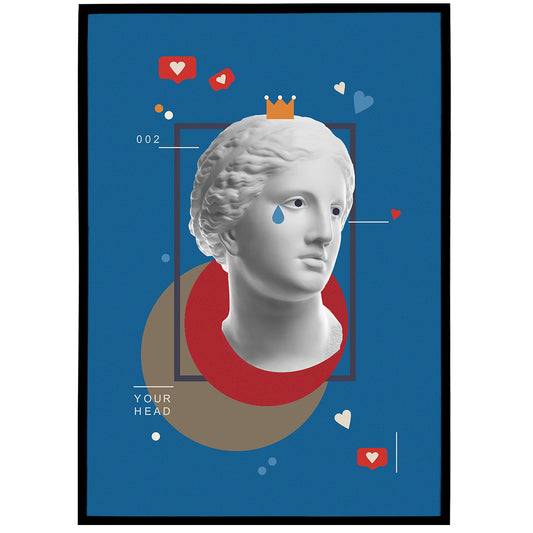 Antique Sculpture Collage Art Poster