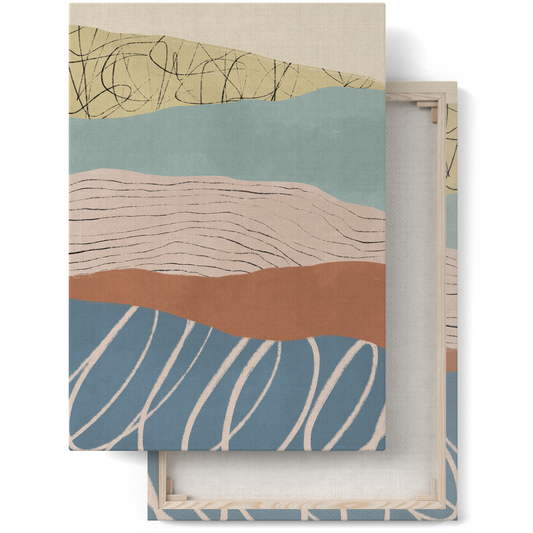 Abstract Nordic Landscape Canvas Print