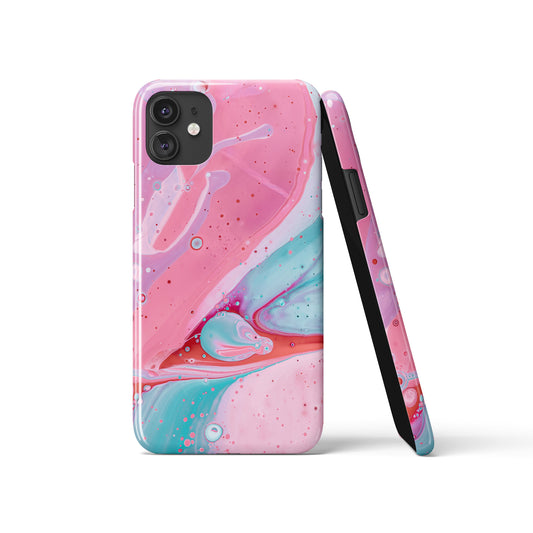 Pink&Blue Abstract iPhone Case