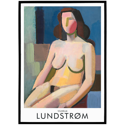V. Lundstrøm, Siddende kvindelig model Poster