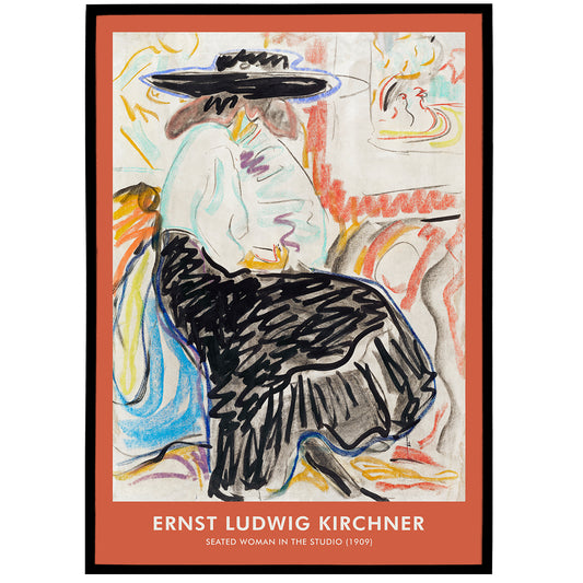 E.L.Kirchner, Woman in the Studio 1909 Poster