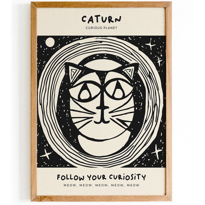 Caturn Space Cat Poster