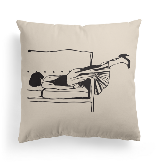 Tired Woman, Funny Throw Pillow