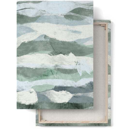 Wavy Sea Painted Abstract Canvas Print