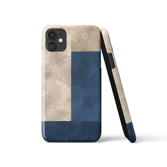 Blue&Beige Geometric Art iPhone Case