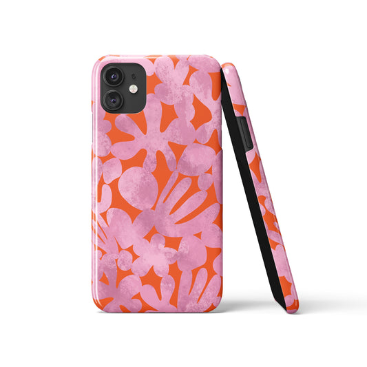 Pink Shapes Pattern iPhone Case