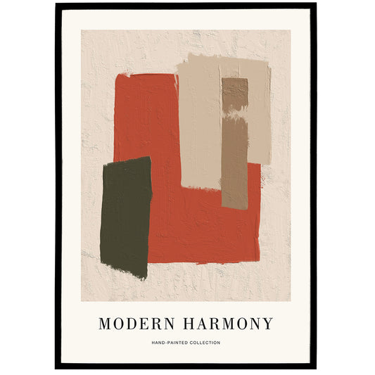 Modern Harmony Abstract Painted Poster