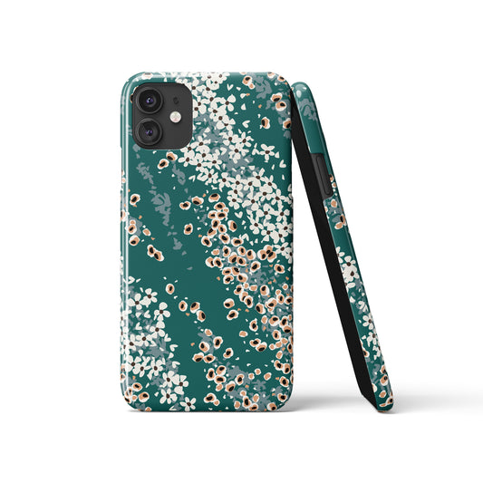 Green Abstract Modern iPhone Case