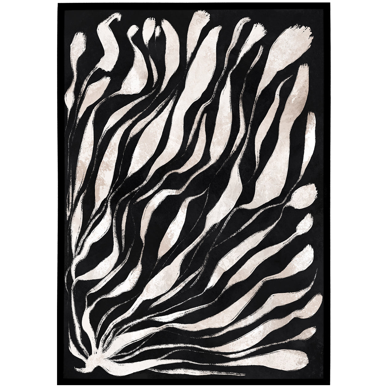 Black&White Abstract Flower Poster